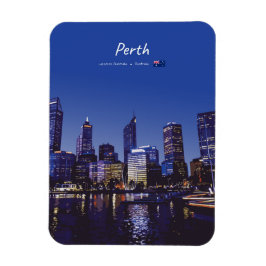 Ímã Perth, Austrália - Silhueta da Cidade à Noite Arre