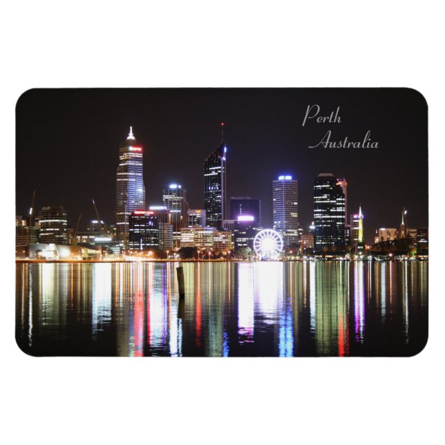 Ímã Perth Night Skyline, Austrália - Magnet (Horizontal)