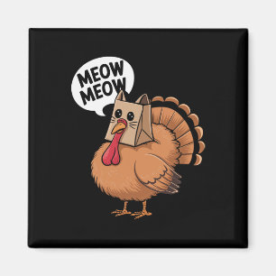Imã Peru Cat Meow Dia de Ação de Graças Engraçado Home