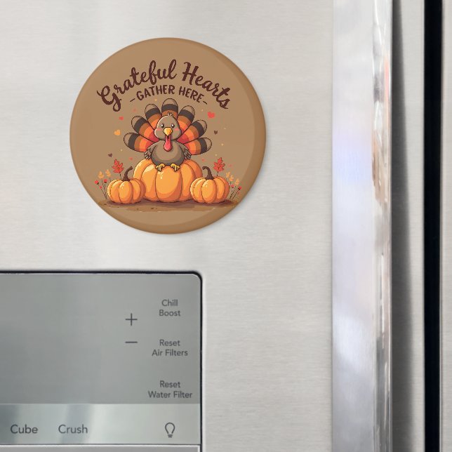 Imã Peru de Ação de Graças com Corações Gratos (In Situ (Fridge))