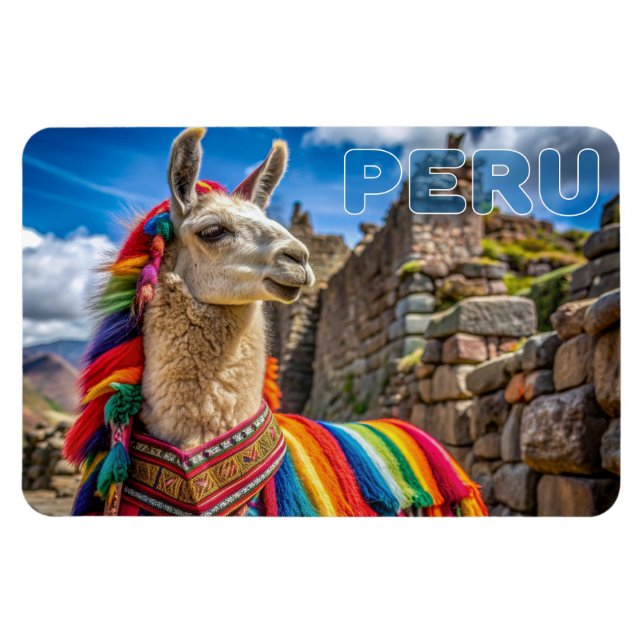 Ímã Peru Llama (Horizontal)