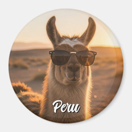 Imã Peru Llama em óculos escuros