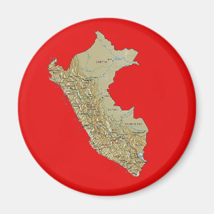 Imã Peru Map Magnet