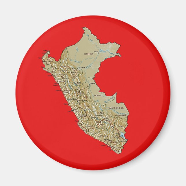 Imã Peru Map Magnet (Frente)
