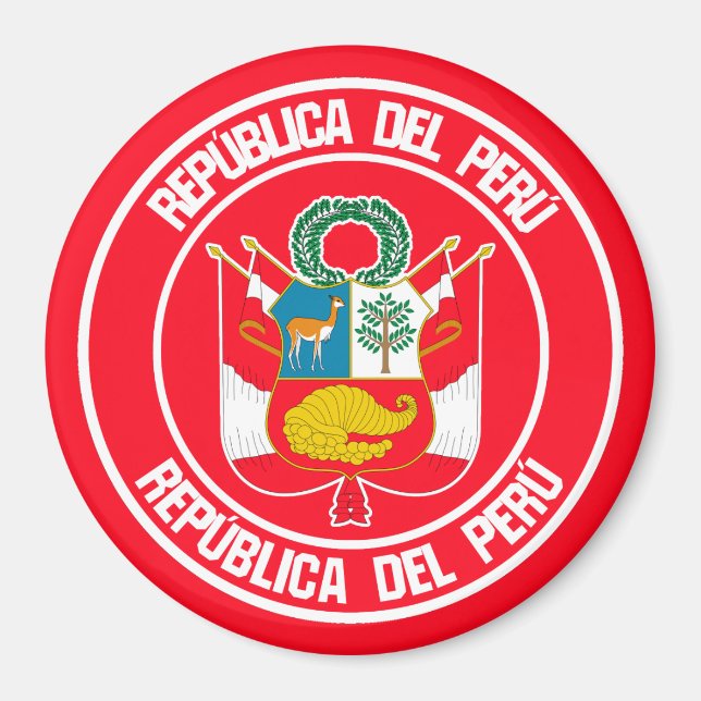 Imã Peru Round Emblem (Frente)