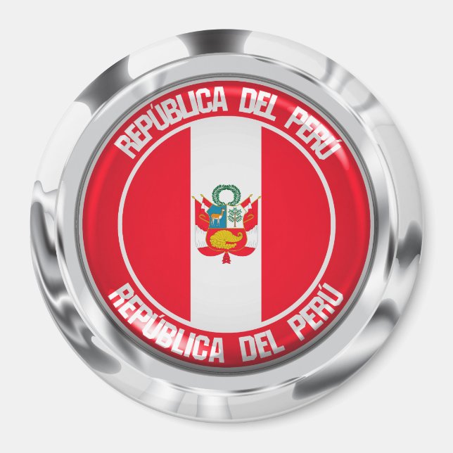 Imã Peru Round Emblem (Frente)