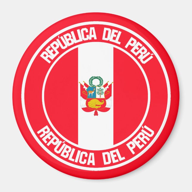 Imã Peru Round Emblem (Frente)
