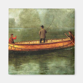 Imã Pesca a partir de uma canoa (Pescadores num barco 
