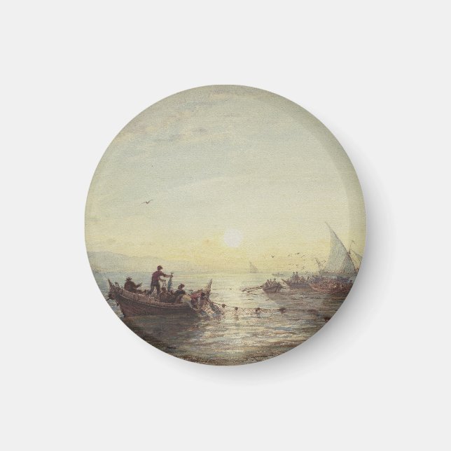 Imã Pesca ao amanhecer da costa perto de Marselha (Frente)