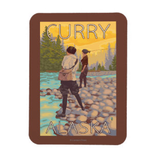 Ímã Pesca com mosca das mulheres - caril, Alaska