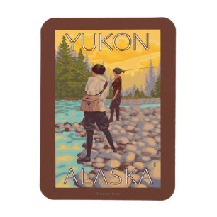 Ímã Pesca com mosca das mulheres - Yukon, Alaska