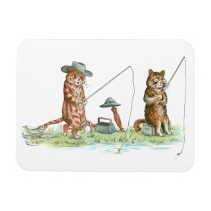 Ímã Pesca de gatos por Louis Wain