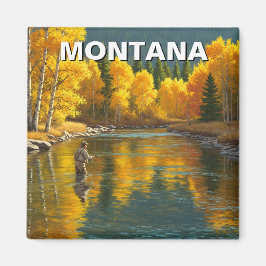 Imã Pesca de mosca no rio Yellowstone de Montana