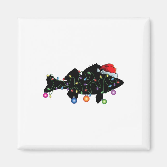 Imã Pesca de Olho-de-Percas Luzes de Natal Engraçadas  (Frente)