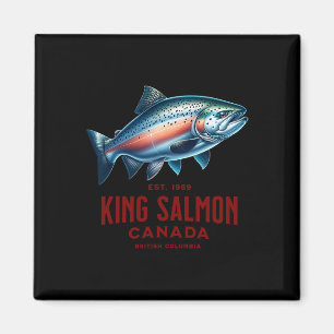Imã Pesca no rio King Salmon na Colúmbia Britânica Can