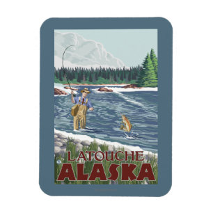Ímã Pescador da mosca - Latouche, Alaska