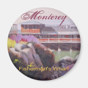 Imã Pescadores de Monterey Wharf Scenic California Coa
