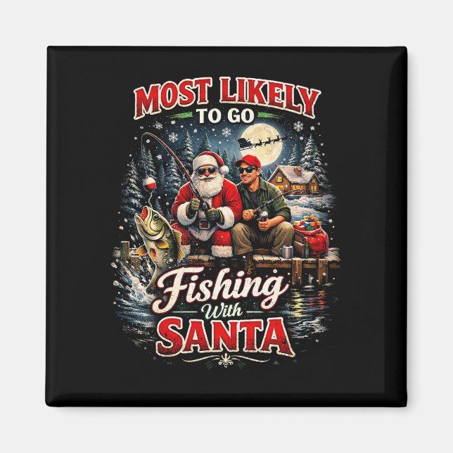 Imã Pescando com Papai Noel (Frente)