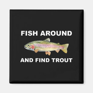 Imã Pescando Por Perto E Encontrar Truta Camisa Divert