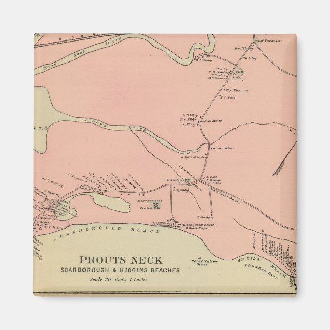 Imã Pescoço das rochas Scarborough, praias do Higgins (Frente)