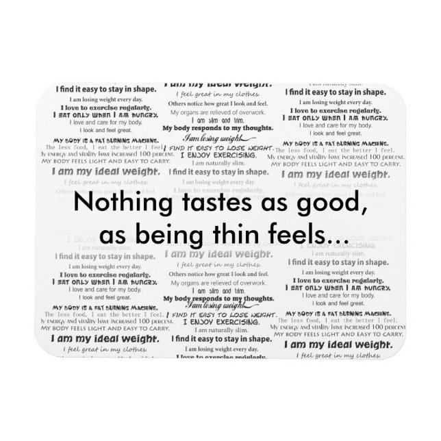 Ímã Peso do perder, Sentir Excelente (Horizontal)