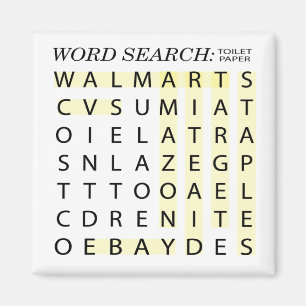 Imã Pesquisa de Palavra em Papel de Banheiro