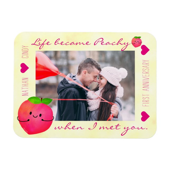 Ímã Pêssego Positivo - Pêssego (Horizontal)