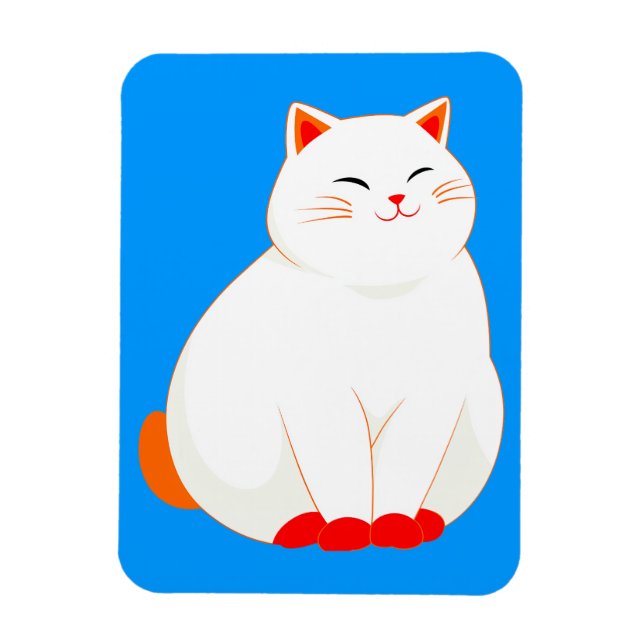 Ímã Pêssegos, o Gato Sorridente (Vertical)