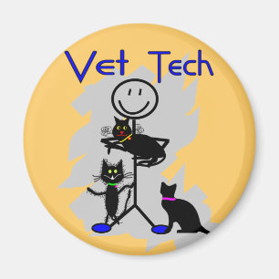 Imã Pessoa da vara da tecnologia do veterinário com