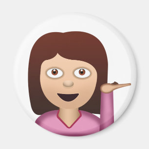 Imã Pessoa Emoji do balcão de informações