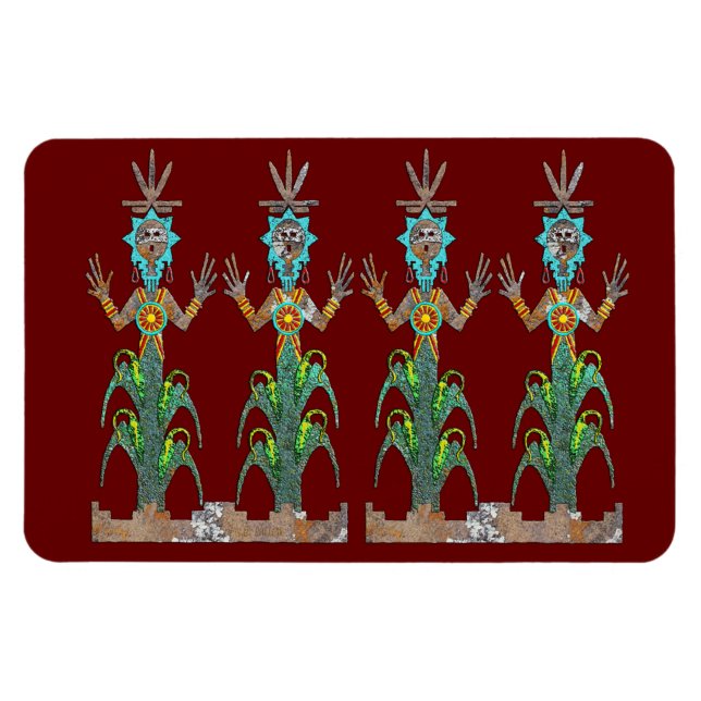 Ímã Pessoas de milho azul (Horizontal)