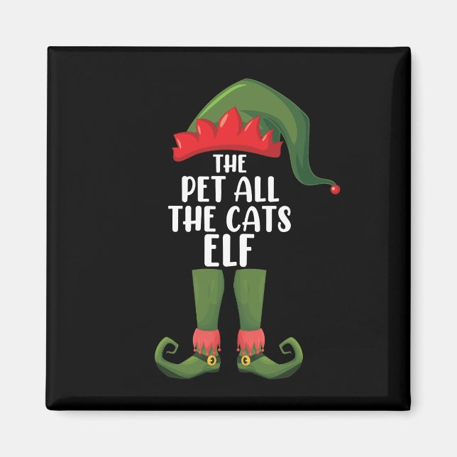 Imã Pet All Cats Elf Matching Family Christmas (Frente)