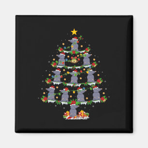 Imã Pet Animal Xmas Lights Papais noeis Mole Christmas