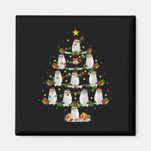 Imã Pet Animal Xmas Luzes Papais noeis Ragdols Cat Nat