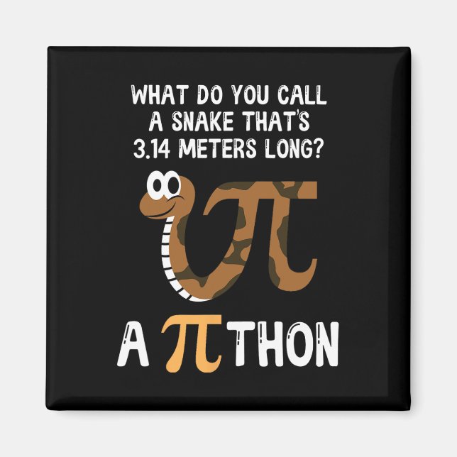 Imã Pet Cobra Math Pi Day Python (Frente)