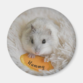 Imã Pet de Hamster Branco Personalizado