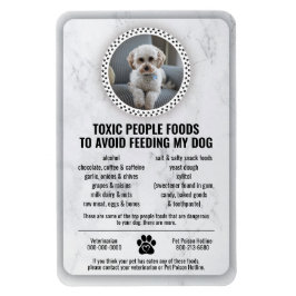 Ímã Pet Food Safety Toxic Foods for Dogs to Avoid