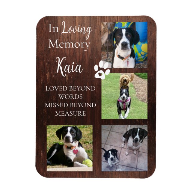 Ímã Pet Memorial Photo Keepsake Personalized     (Vertical)