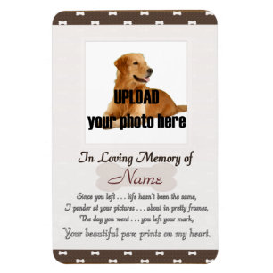 Ímã Pet Memorial - Sua Paw Beautifu Imprime em Meu Cor
