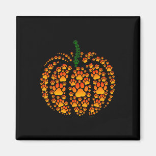 Imã Pet Paw Print Pumpkin Pumpkin Pumpkin Queda Graças