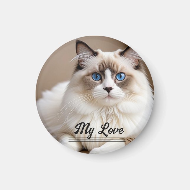 Imã Pet Photo ''My Love'' Personalize (Frente)