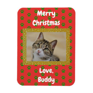 Ímã Pet Photo Pai De Cão De Amor De Natal