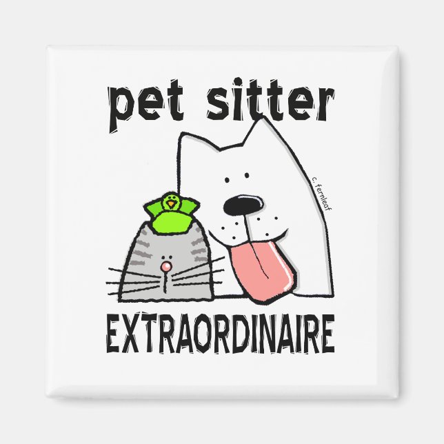 Imã Pet Sitter Extraordinaire (Frente)