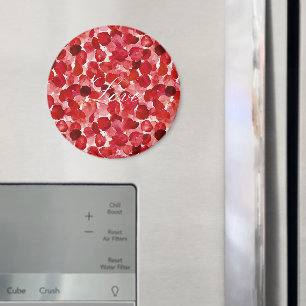 Imã Petais de Rosa vermelha romântica Floral