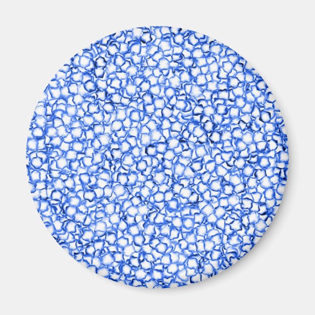 Imã Pétalas Azuis Geradas por Computador (Frente)