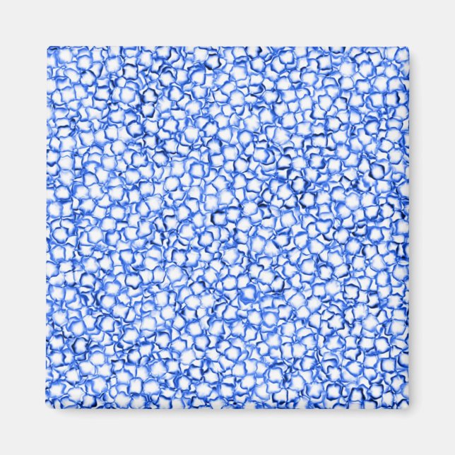 Imã Pétalas Azuis Geradas por Computador (Frente)