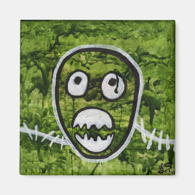 Imã Pete Semente Crânio Arte de Monstro Excêntrico e E (Frente)