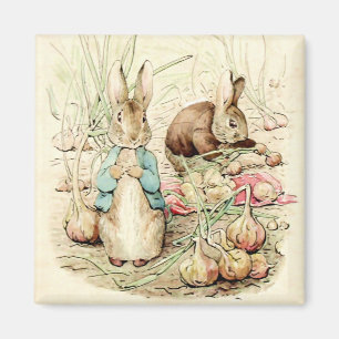 Imã Peter e Benjamin reúnem cebolas por Beatrix Potter