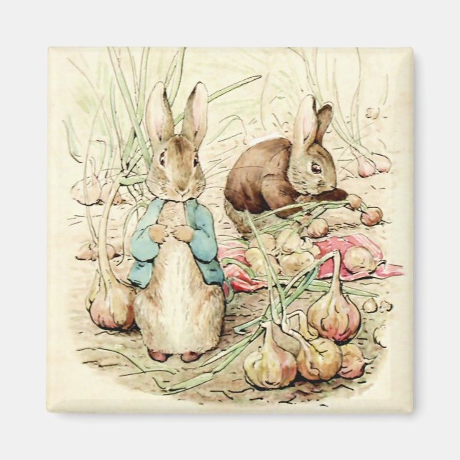 Imã Peter e Benjamin reúnem cebolas por Beatrix Potter (Frente)