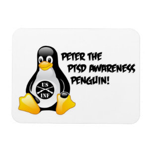 Ímã Peter o pinguim da consciência de PTSD